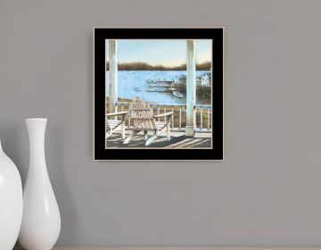 Harbor View 2 Black Framed Print Wall Art