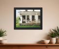 Back Porch Gathering 1 Black Framed Print Wall Art