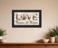 Love Begins at Home 2 Black Framed Print Wall Art