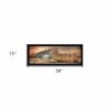 Sunset on the Farm 2 Black Framed Print Wall Art