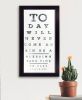 Eye Chart I 4 Black Framed Print Wall Art