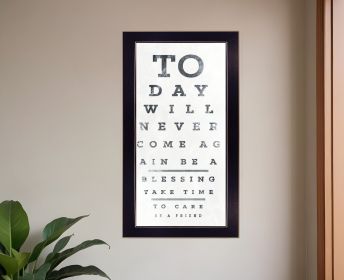 Eye Chart I 4 Black Framed Print Wall Art