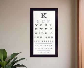 Eye Chart II 4 Black Framed Print Wall Art