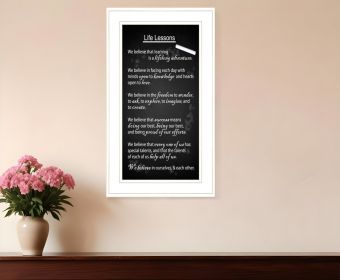 Life Lessons 3 White Framed Print Wall Art