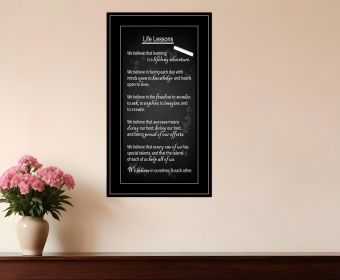 Life Lessons 4 Black Framed Print Wall Art