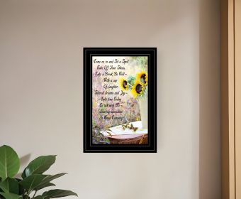 Sharing Sunshine 1 Black Framed Print Wall Art