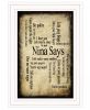 Nina Says 1 White Framed Print Wall Art