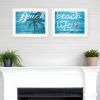 Set Of Two Beach Life 4 White Framed Print Wall Art