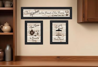 Set Of Three Kitchen Black Framed Prints Kitchen Wall Art