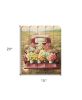 Pretty Red Truck Flowers for Sale Unframed Picket Fence Wall Art