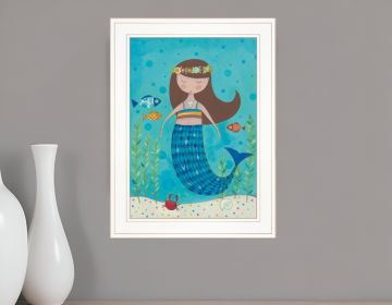 Under the Sea 3 White Framed Print Wall Art