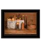 Gathering The Harvest 3 Black Framed Print Kitchen Wall Art