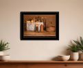 Gathering The Harvest 3 Black Framed Print Kitchen Wall Art