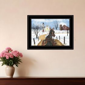 Sleigh Bells Ring 3 Black Framed Print Wall Art