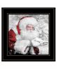 Santas Little Friends 5 Black Framed Print Wall Art