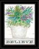 Believe Succulents 3 Black Framed Print Wall Art