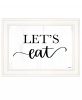 Lets Eat 2 White Framed Print Kitchen Wall Art