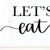 Lets Eat 2 White Framed Print Kitchen Wall Art