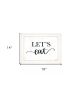 Lets Eat 2 White Framed Print Kitchen Wall Art