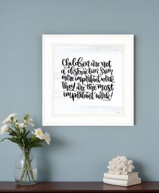 The Most Important Work 2 White Framed Print Wall Art