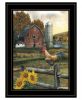 Early Rooster 4 Black Framed Print Wall Art