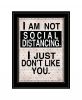 Social Distancing 2 Black Framed Print Wall Art