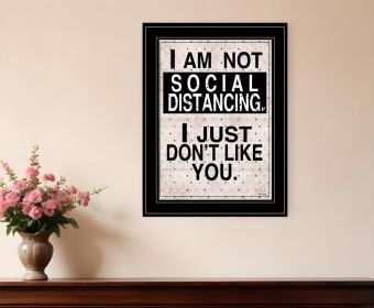 Social Distancing 2 Black Framed Print Wall Art