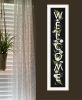 Welcome Sign I 4 White Framed Print Wall Art