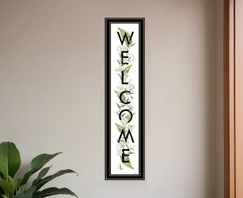 Welcome Sign II 3 Black Framed Print Wall Art