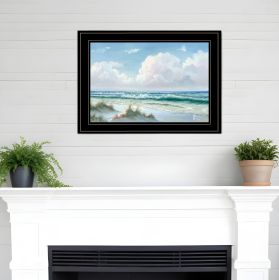 Beach 8 Black Framed Print Wall Art