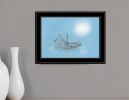 Misty Morning 2 Black Framed Print Wall Art