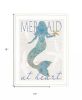 Mermaid at Heart 1 White Framed Print Wall Art