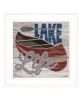 Lake Life Canoe 2 White Framed Print Wall Art