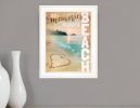 Beach Memories 1 White Framed Print Wall Art