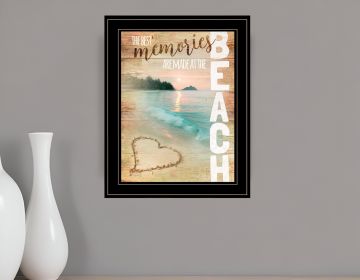 Beach Memories 2 Black Framed Print Wall Art