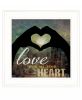 Love with all Your Heart 3 White Framed Print Wall Art