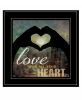 Love with all Your Heart 5 Black Framed Print Wall Art