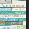 Live in the Present Black Framed Print Wall Art