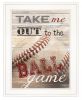 Take Me Out to the Ball Game 1 White Framed Print Wall Art