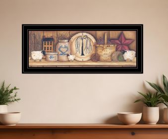 Shelf Gathering 2 Black Framed Print Wall Art