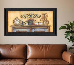 Come Gather at Our Table 4 Black Framed Print Wall Art