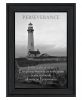 Perseverance Grayscale 1 Black Framed Print Wall Art