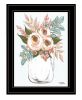 Floral Jar 2 Black Framed Print Wall Art