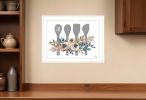 Fall Floral Baking Utensils 1 White Framed Print Kitchen Wall Art