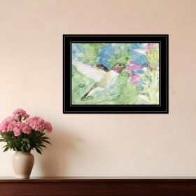 Hummingbird 1 Black Framed Print Wall Art