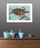 Sea Turtles Collage 1 White Framed Print Wall Art