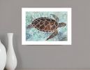 Sea Turtles Collage 1 White Framed Print Wall Art