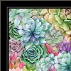 Succulents Paradise 3 Black Framed Print Wall Art