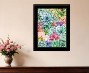 Succulents Paradise 3 Black Framed Print Wall Art