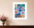 Tropical Flowers 1 White Framed Print Wall Art